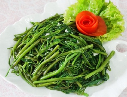 RAU MUỐNG LUỘC HOẶC XÀO TỎI