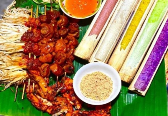 THỊT XIÊN NƯỚNG CƠM LAM