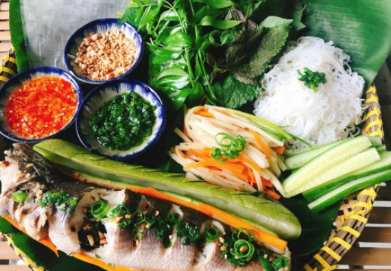 CÁ HẤP CUỐN BÁNH TRÁNG