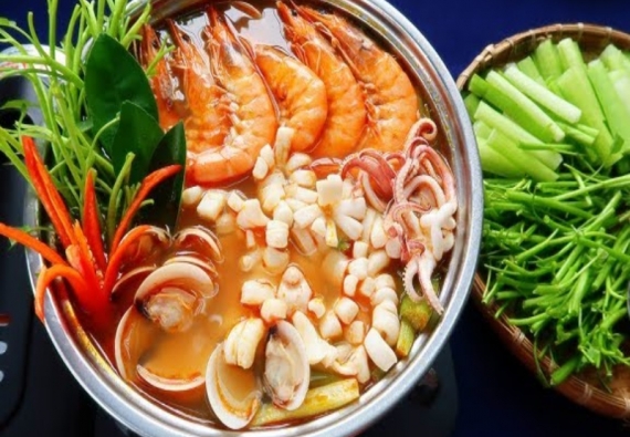  LẨU TÔM CHUA CAY