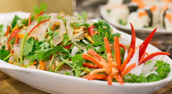 GỎI SỨA BIỂN HOA CHUỐI