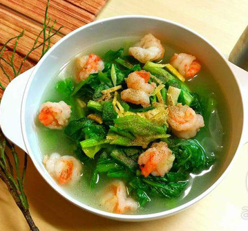 CANH CẢI THÌA NẤU TÔM